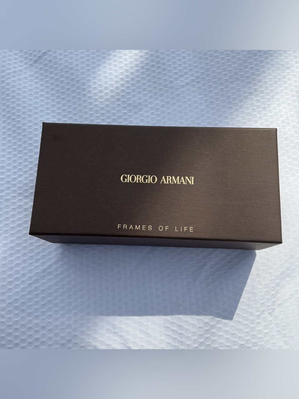 Giorgio Armani Brown Eyewear Box with Gold Logo